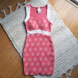 Belinda Coral Floral Bodycon Dress